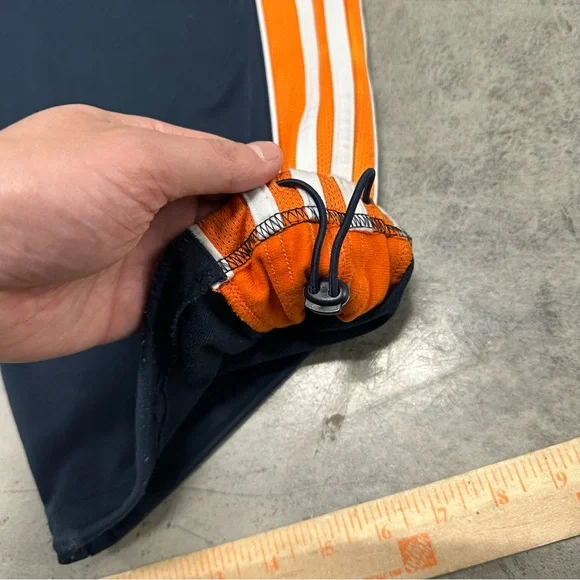 Vintage Y2K Adidas Mens Large Spell Out Striped Wide Leg Sweatpants Pants - Picture 10 of 13